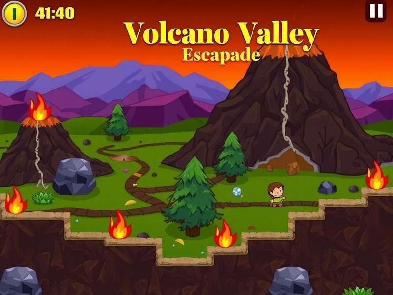 Volcano Valley Escapade Gameplay Screenshot